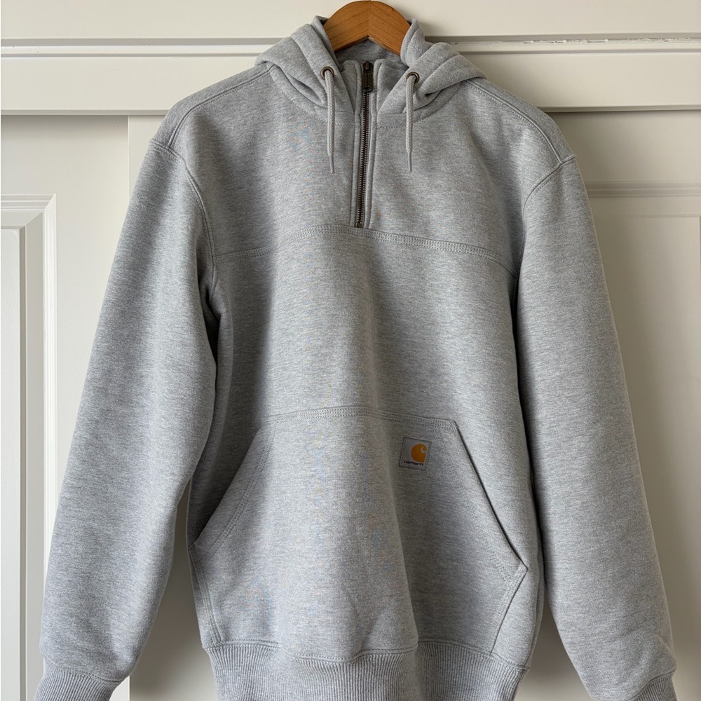 Carhartt Gray Heavyweight Quarter-Zip Hoodie Men’s S